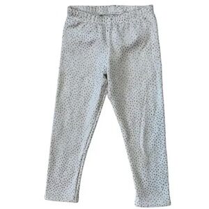 Cat & Jack White Leggings with Gold Dots